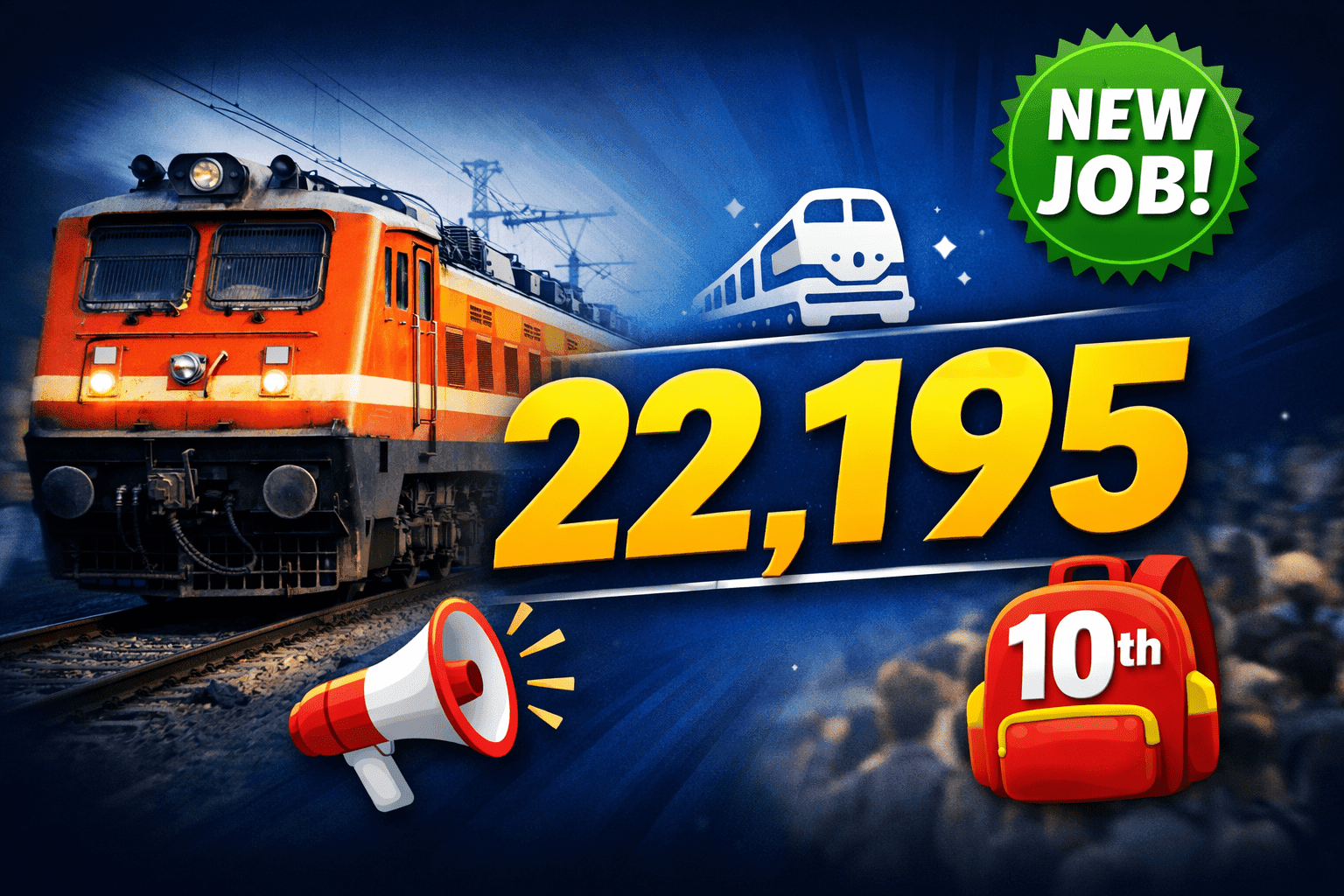 Read more about the article RRB Group D Bharti 2026|भारतीय रेल्वेत 22,195 जागांसाठी मोठी भरती | Apply Now