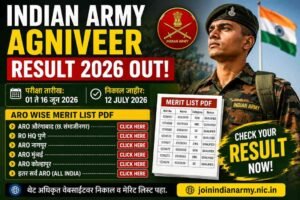 Read more about the article Indian Army Agniveer Result 2026 Released: पुणे, मुंबई, नागपूर, कोल्हापूर ARO निकाल PDF