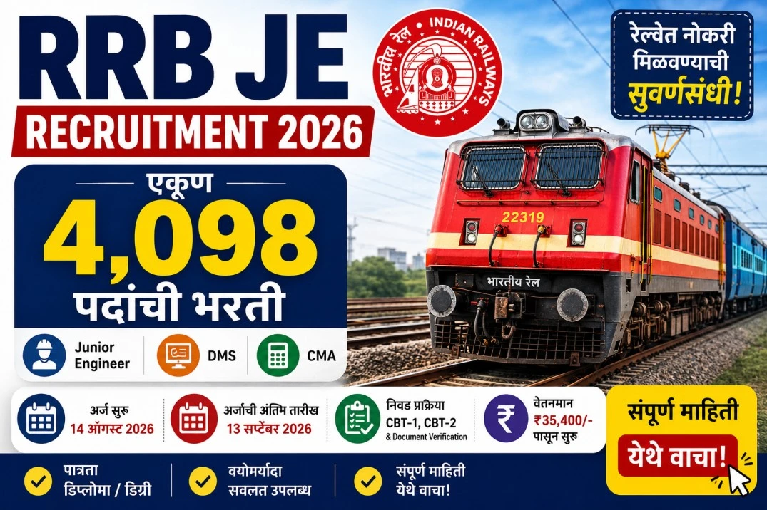RRB JE Recruitment 2026